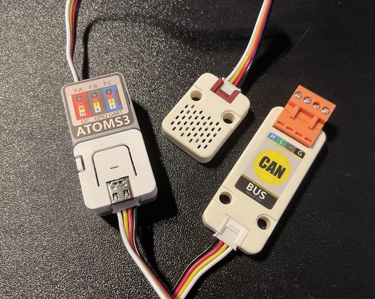 M5_Atom_S3 + PortABC + CAN unit + ENV3